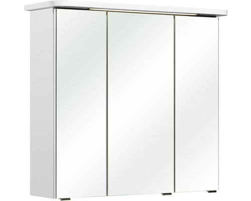 Armoire de toilette pelipal Agira I 75 cm blanc à haute brillance 3 porte LED