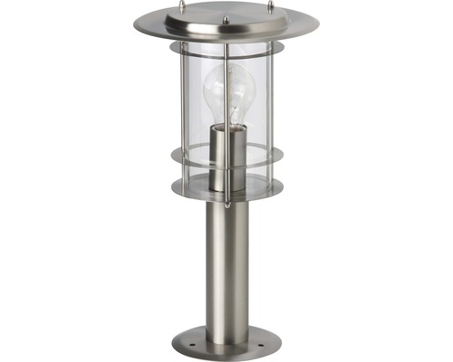 Eclairage d'extérieur à socle York acier inoxydable 1 x 60 W E27 h : 400 mm