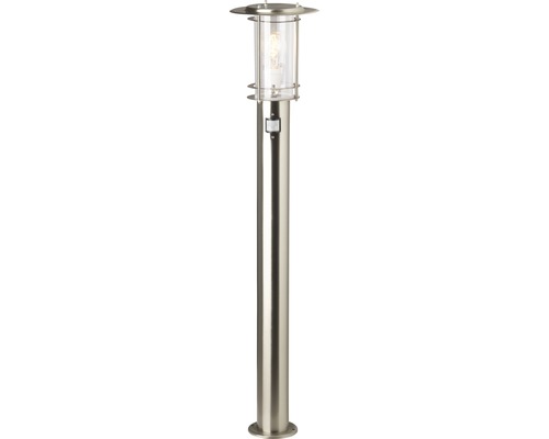 Lampadaire extérieur York acier inoxydable 1 x 60 W E27 h : 400 mm avec détecteur de mouvements