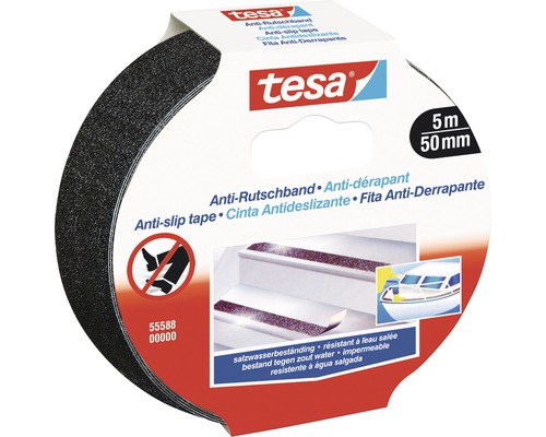 tesa® Anti-Rutschband schwarz 5 m x 50 mm