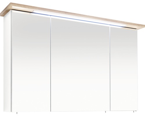 LED Spiegelschrank pelipal Cesa III BxHxT 115x72x20 cm weiss/eiche riviera