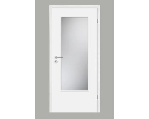 Porte intérieure Pertura Soley blanc vernis 73.5X198.5 cm LA-G3 droite (sans vitrage)