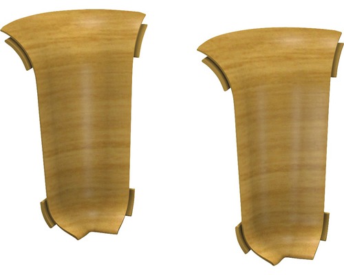 Angles intérieurs pour plinthe de goulotte chêne 60 mm (2 unités)