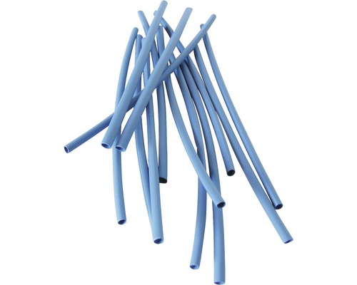 Tube flexible thermorétractable Ø 6.4 mm L 100 mm bleu 25 unités Lot de gaines isolantes bleues