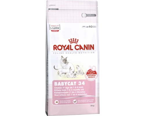 Royal Canin Babycat 34 Katzenfutter für Kätzchen von 1 bis 4 Monaten in 2 Kilogramm Packung