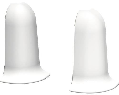 Angles extérieurs pour plinthe de goulotte blanc 60 mm (2 unités)