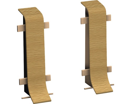 Prinz Verbinder für Klemm-Sockelleiste mit Kabelkanal Buche dunkel 50 mm Prinz Verbinder für Klemm-Sockelleiste mit Kabelkanal Buche dunkel 50 mm