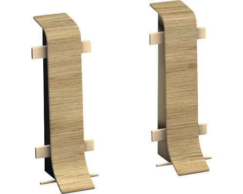 Prinz Verbinder für Klemm-Sockelleiste mit Kabelkanal Eiche rustikal 50 mm Prinz Verbinder für Klemm-Sockelleiste mit Kabelkanal Eiche rustikal 50 mm