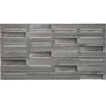 Élément de clôture en bois avec planches horizontales et espaces
