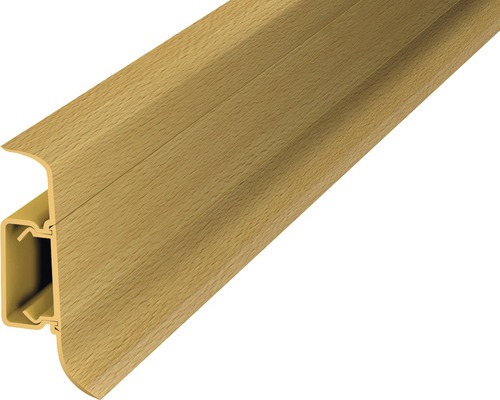 Plinthe à clipser Prinz en PVC hêtre foncé 50x2500 mm Plinthe avec décor bois