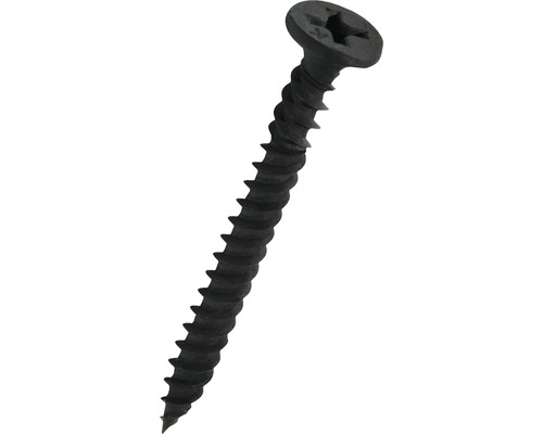 Knauf Gipsplattenschraube Trompetenkopf Nagelspitze 3.5 x 25 mm 200 Stück Schwarze Schnellbauschraube mit Kreuzschlitz