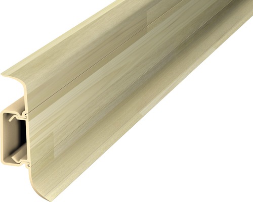 Plinthe à clipser en PVC noyer olive 50 x 2500 mm