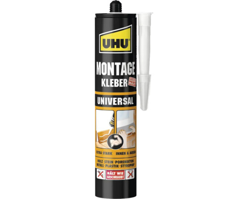 Colle de montage UHU universelle 440 g Colle de montage universelle UHU, tube avec embout