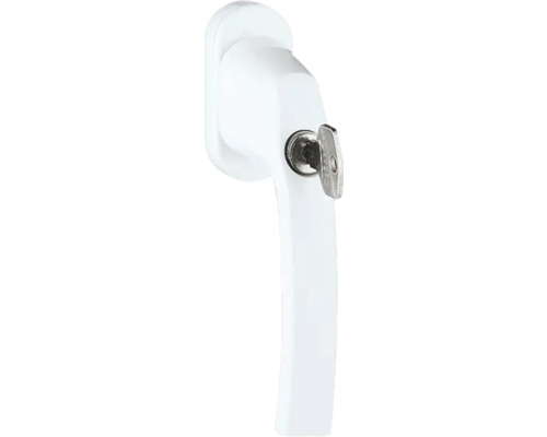 ARON Fenstergriff abschliessbar Alu weiss passend zu Renova/Renova+/Linea (RC2 zugelassen) Weisser Fenstergriff mit Schlüssel
