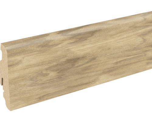 SKANDOR Sockelleiste Eiche FOEI927 FU60L 19x58x2400 mm Sockelleiste mit Holzstruktur