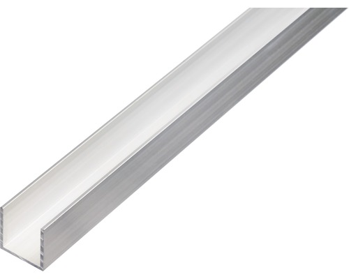 U-Profil Aluminium silber 25 x 25 x 2 x 2 mm 1 m