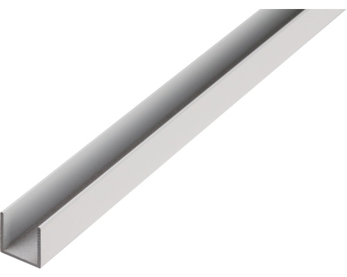 Profilé en U Aluminium argent 15 x 20 x 1,5 mm x 1,5 mm , 2,6 m Profilé en U en métal