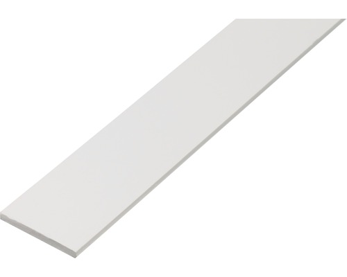 Barre plate PVC blanc 20 x 2 x 2 mm , 2,6 m