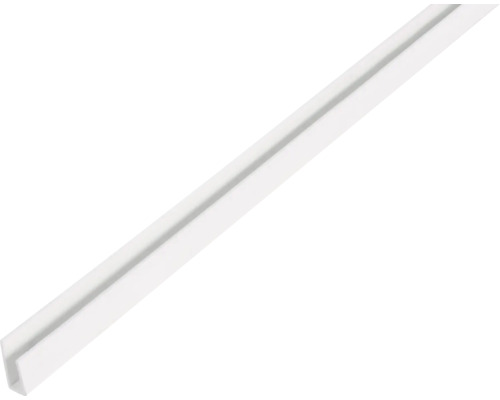 Profilé de finition PVC blanc 15 x 6 x 1 mm x 1 mm , 1 m Profilé en U en plastique