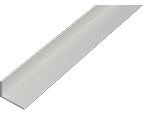 Profilé d'angle alu argent anodisé 60x25x2 mm, 2 m