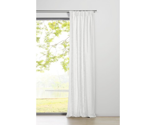 Rideau avec ruban de rideau balance blanc 135x245 cm