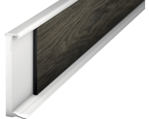 Plinthe à coller Prinz PVC blanc 11x58x2500 mm Plinthe avec décor et profilé de support blanc