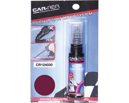 Maston Crayon de retouche CR124030 pour voitures rouge CAR-REP Stylo de retouche pour la réparation ponctuelle de la peinture automobile