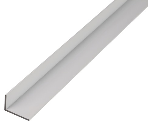 Profilé d'angle alu blanc 20x10x1,5 mm, 2,6 m Profilé d''angle en métal