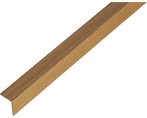 Profilé d'angle PVC hêtre foncé 20x20x1 mm, 2,6 m Profilé d''angle en bois