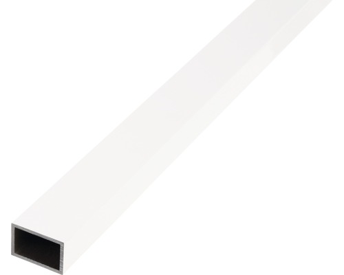 BA-Profil Rechteck Alu weiss 40x20x2 mm, 2,6 m Rechteckiges Aluminiumprofil