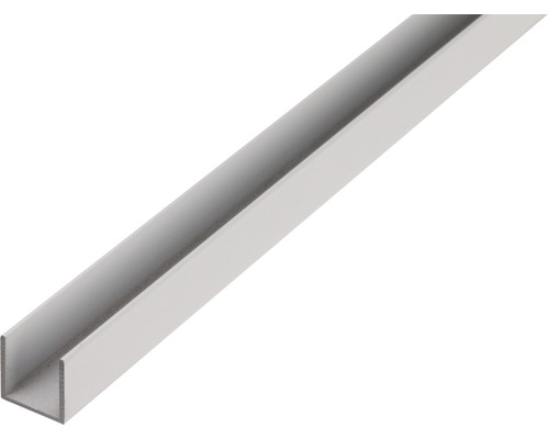 U-Profil Aluminium weiss 10 x 10 x 1 x 1 mm 2,6 m