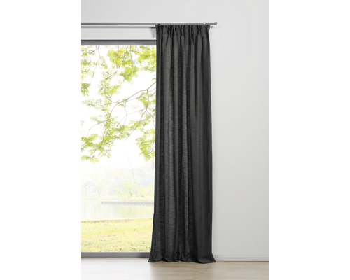 Rideau avec ruban de rideau balance gris 135x245 cm