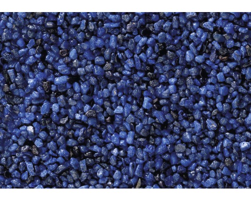 Gros plan de graviers décoratifs bleus et noirs