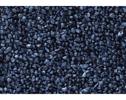 Aquarienkies 2-3 mm 25 kg violettblau metallic Nahaufnahme von Basalt Split