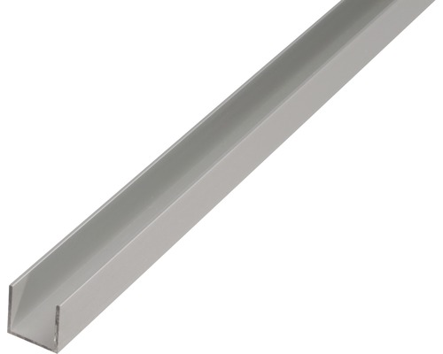 Profilé en U Aluminium argent 15 x 10 x 1,5 mm x 1,5 mm , 2,6 m Profilé en U métallique