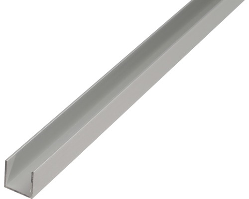 U-Profil Aluminium silber 25 x 25 x 2 x 2 mm 2,6 m