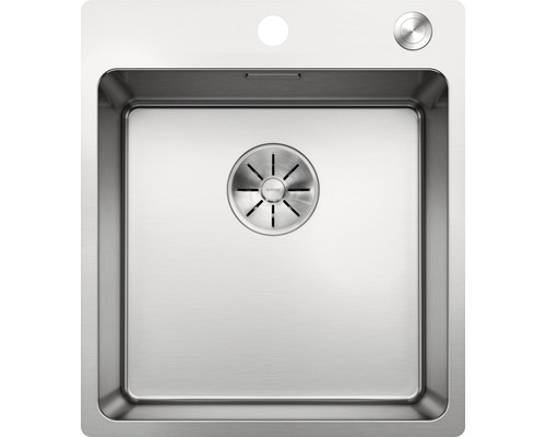 Évier Blanco ANDANO 400-IF/A lxp 440x500 mm acier inoxydable satiné 525244 Évier en acier inoxydable avec garniture d''écoulement