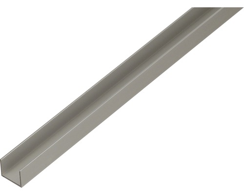 U-Profil Aluminium silber 19 x 15 x 1,5 x 1,5 mm 2 m