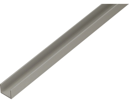 Profilé en U Aluminium argent 22 x 15 x 1,5 mm x 1,5 mm , 2 m Profilé en U métallique