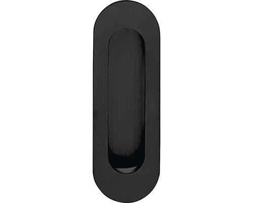 Griffmuschel oval 120x40 schwarz