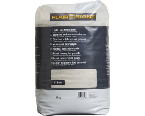 Joint fixe Flairstone anti-mauvaises herbes gris basalte 20 kg Joint fixe Flairstone anti-mauvaises herbes gris basalte 20 kg