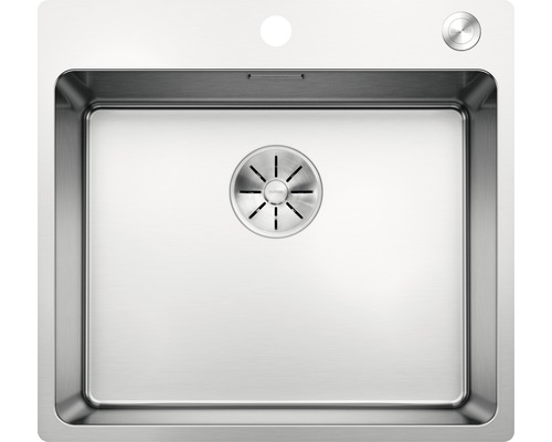 Évier Blanco ANDANO 500-IF/A lxp 540x500 mm acier inoxydable satiné 525245 Évier en acier inoxydable avec garniture d''écoulement