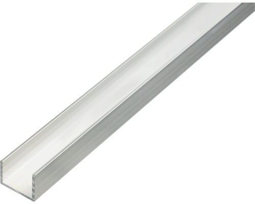 Profilé en U Aluminium argent 15 x 10 x 1,5 mm x 1,5 mm , 2,6 m Profilé en U en aluminium