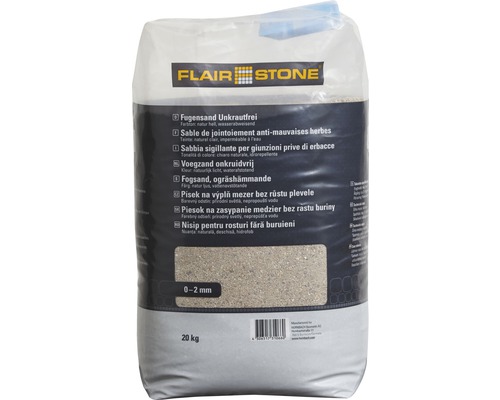 Sable de jointoiement anti-mauvaises herbes Flairstone nature clair 20 kg Sable de jointoiement anti-mauvaises herbes Flairstone nature clair 20 kg