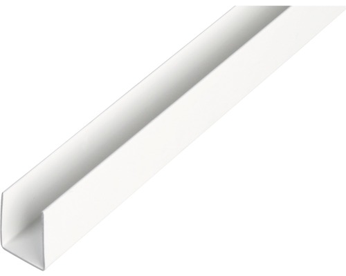 Profilé en U PVC blanc 10 x 10 x 1 mm x 1 mm , 2,6 m