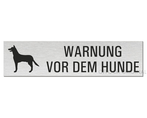 Schild Warnung vor dem Hunde 160x40 mm