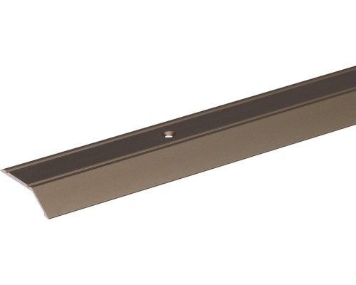 Profilé de transition Aluminium bronze 30 x 2 mm , 2 m Profilé de sol pour revêtements de sol avec trou de fixation