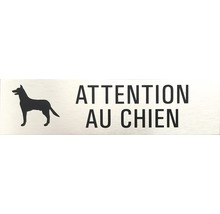 Panneau d'information Attention au chien 40 x 160 mm