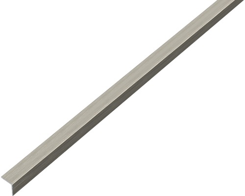 Profilé d'angle alu design acier inoxydable foncé autocollant 10x10x1 mm, 1 m
