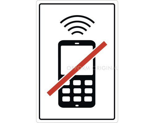 Schild mit Handyverbot Symbol